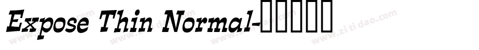 Expose Thin Normal字体转换